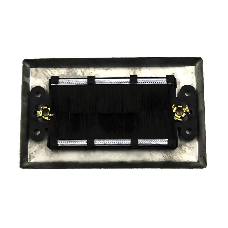 Dahszhi Brush Wall Plate Stainless Steel Cable Pass Through Insert for Wires, Single Gang Cable Access Strap, Wall Socket for HDTV, Home Theater Systems - Image 3